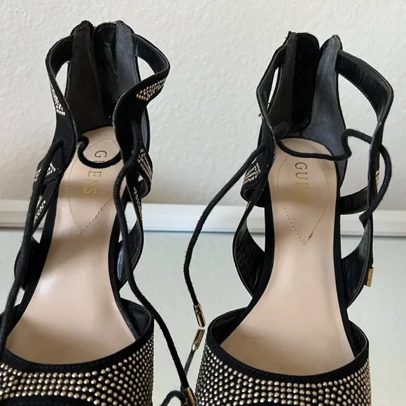 Guess “Bette” Black Rhinestone Heels – Size 8.5M - Picture 10 of 16